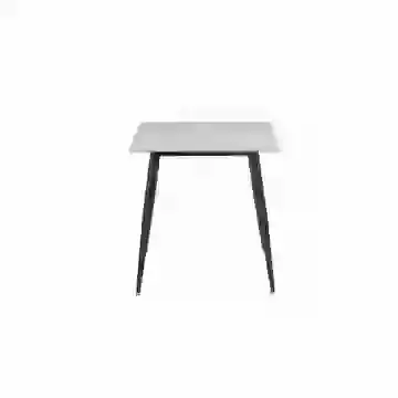 Modern Sintered Stone Compact Square Fixed Top Dining Table 